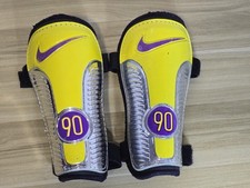 Men’s Purple And Yellow Nike Total 90 Shin Pads T90 Size Large 170-185cm