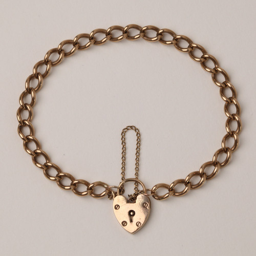 9ct gold curb - curb, vintage