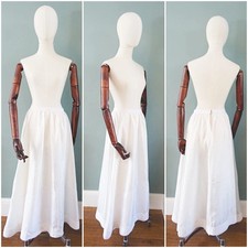 Vintage 1930s Petticoat Full Length  Ladies Ivory Artificial Silk Lace 30s