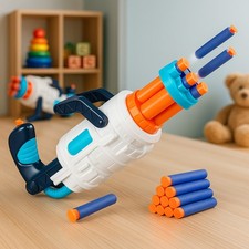 Kid Foam Dart Gun Machine Automatic Blaster 10 PC Soft Dart Bullets Activity Toy
