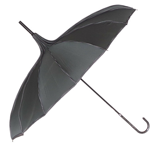 Walking umbrella grey pagoda - walking,