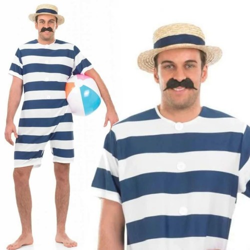Old time men - men's, bathing