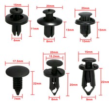 190x 6 Sizes Fastener PE Rivet