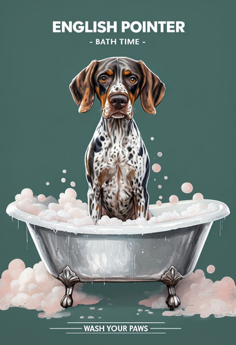 English pointer bath metal - in,