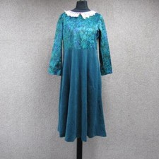 WOMENS HANDMADE VINTAGE 70s TRAPEZE & SWING DRESS SIZE 10 SKU NC08770]