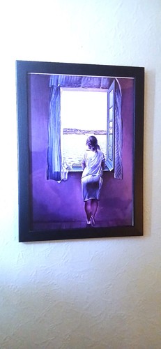 Girl the window salvador - at, by