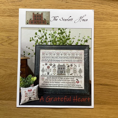 Grateful heart cross stitch - a,