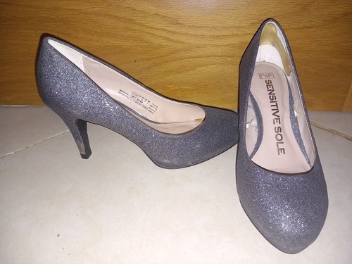 Ladies glittery silver grey - glittery,