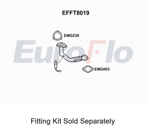 Pipe front exhaust system - pipe,
