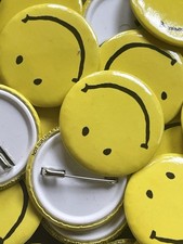100 Smiley Face Badges Party