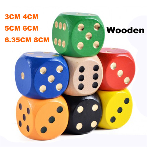Wooden plain dice extra large - wooden,