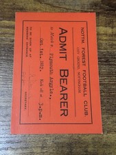 1932/33 Nottingham Forest V Plymouth  Ticket FOOTBALL STUB