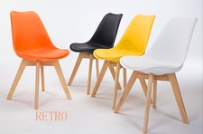 Wooden Retro tulip  style Chair  Dining  Designer  