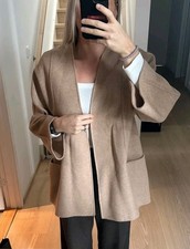 Zara Camel Cape Jacket Wool