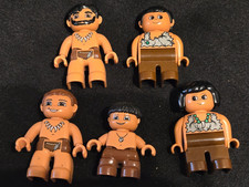 Lego Duplo Caveman Figures x5