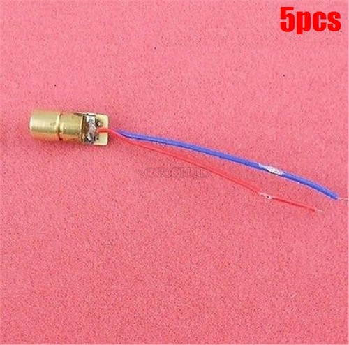 5pcs 650nm 6mm 5mw mini - 5pcs,