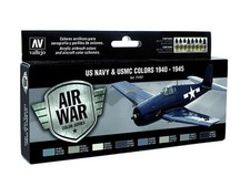 Vallejo VA71157 17ml x 8 - Model Air Set - US NAVY & USMC Colors WWII 1940-1945