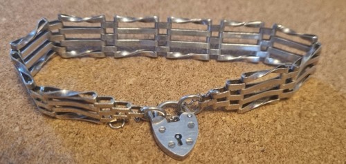 Sterling silver bar gate - silver,