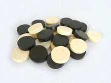 Spare Parts : Wood Wooden Draughts or Backgammon Pieces Movers: 25mm / 1" [WB25]