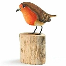 Robin Hand Carved Painted Bird