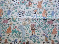 Vintage Habitat  V&A Collection ALICE in WONDERLAND Fabric Remnant  Voysey