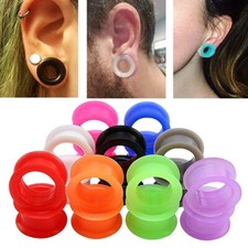 1pair Silicone Ear Plug Ear Flesh Tunnel Expanders Lobe Stretcher Punk Jewellery