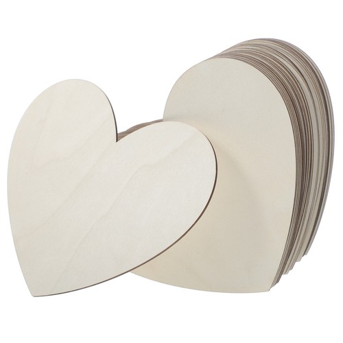 Pcs heart unfinished - unfinished, wood