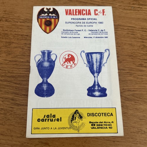 Rare second leg programme - programme, 1980