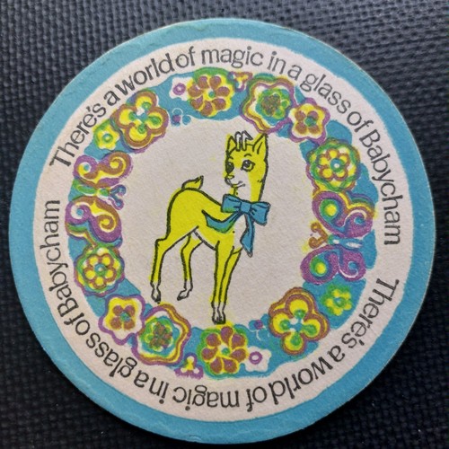 Babycham beer mat cat - mat., no