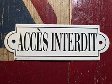 Acces interdit vintage - vintage, enamel