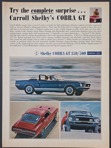 1968 print ford shelby - print, ad