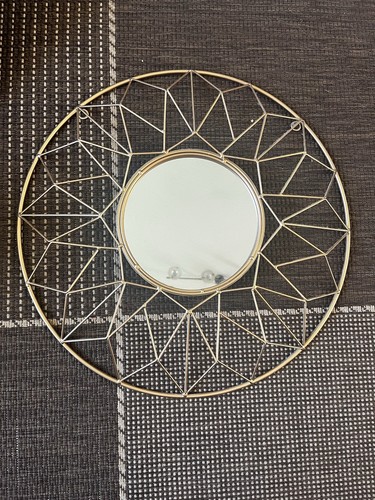 Gold sun mirror - sun, hanging)