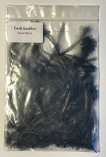 Cock hackles - dyed black -
