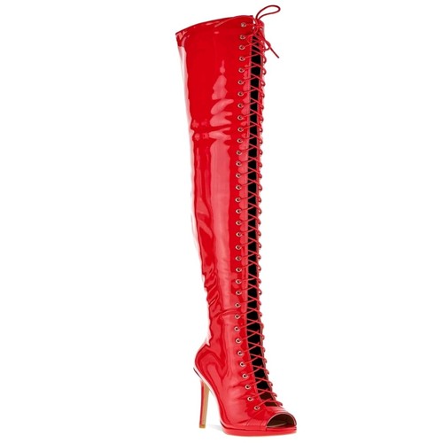 Bnwob red peep - lace, up