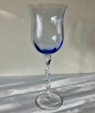 Tall Twisted Stem Goblet Clear