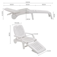 Folding Sun Lounger Plastic