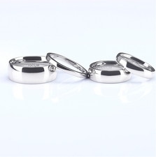 Titanium Ring Silver Polished