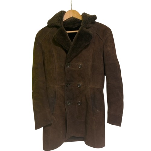 Men shearling coat medium - shearling,