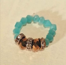 Blue & Metallic Brown Glass
