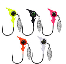 Jig Head Spinner 6g or 8g 5 pack LRF Predator Pike Cod Bass Pollock Fishing Lure