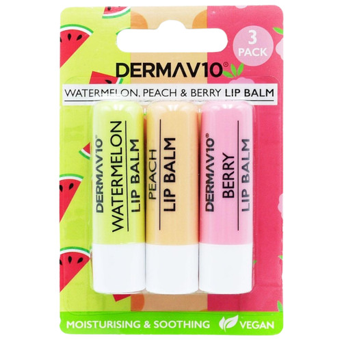 Derma v10 lip balms - lip, pack