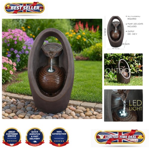 Cascading oval water fountain - oval,