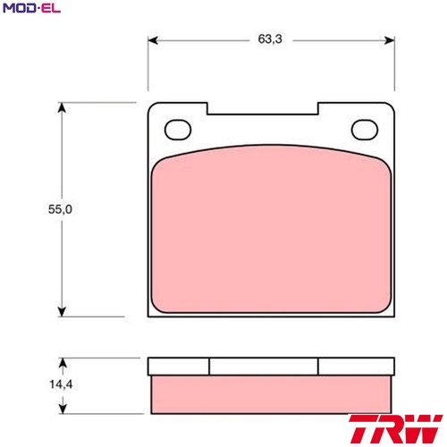 Brake pad set disc - disc,
