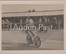 Man bicycle 1930s snapshot - man,
