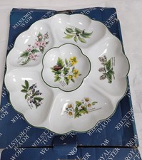 Royal Worcester Herbs Sectioned Porcelain Crudite Dish - M19