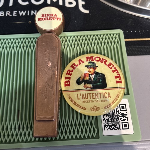Birra moretti round badge - ,