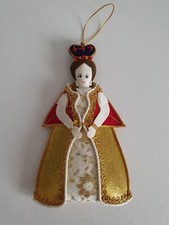 Queen Victoria Gold Fabric Coronation Robes Christmas Tree Hanging Decoration