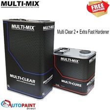 MULTIMIX MULTI CLEAR 2 HS 2K CLEARCOAT KIT 7.5LTR - WITH EXTRA FAST HARDENER