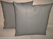 2 Grey Stripe Faux Leather