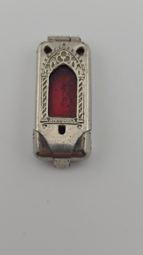 Antique metal pocket shrine - antique,